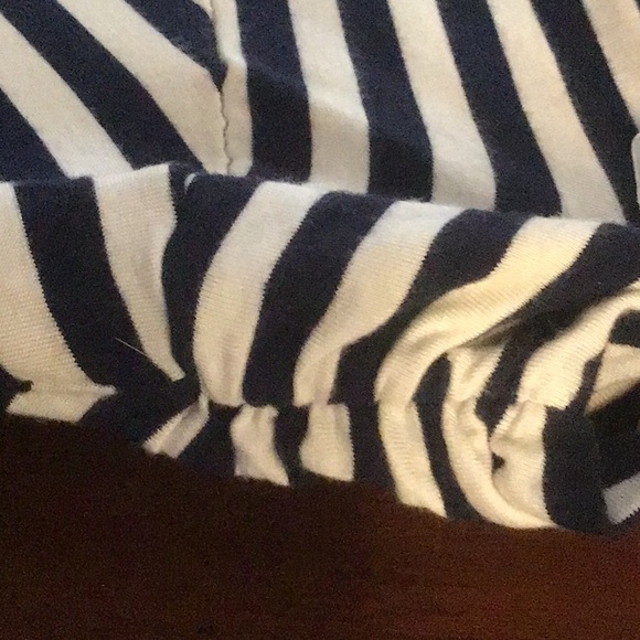 Light weight navy and white stripe angled maxi skirt size XL - Picture 2 of 5